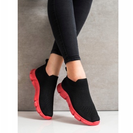 SHELOVET Muodikkaat Slip-On lenkkarit musta 1