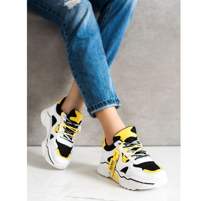 Weide Muoti Lace-up lenkkarit valkoinen musta monivärinen 1