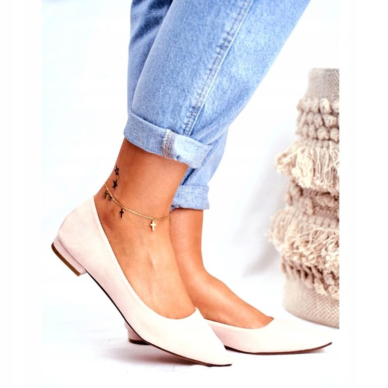 Evento Naisten ballerinat Spitz Suede Beige Westley 3