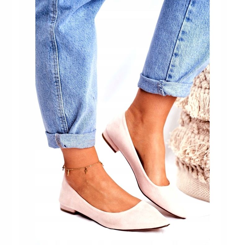 Evento Naisten ballerinat Spitz Suede Beige Westley 1