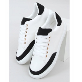 Valkoiset naisten tennarit 6110 musta valkoinen 1