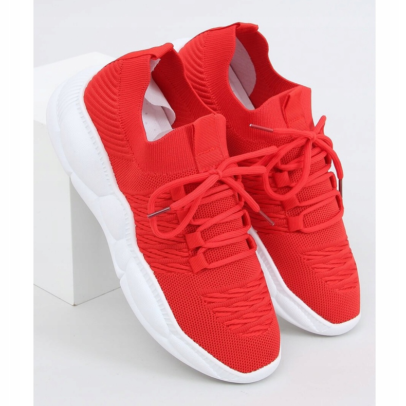 Punainen LA40 Punaiset sukat urheilukengät 1