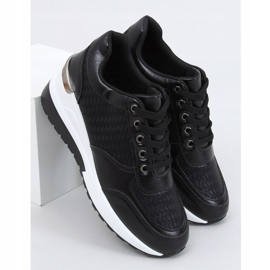 Musta MY-2717 Mustat urheilukengät piilotetulla kiilakorolla 1