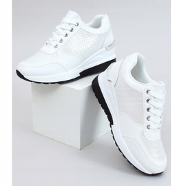 Valkoinen MY-2717 Valkoiset urheilukengät piilotetulla kiilakorolla 1