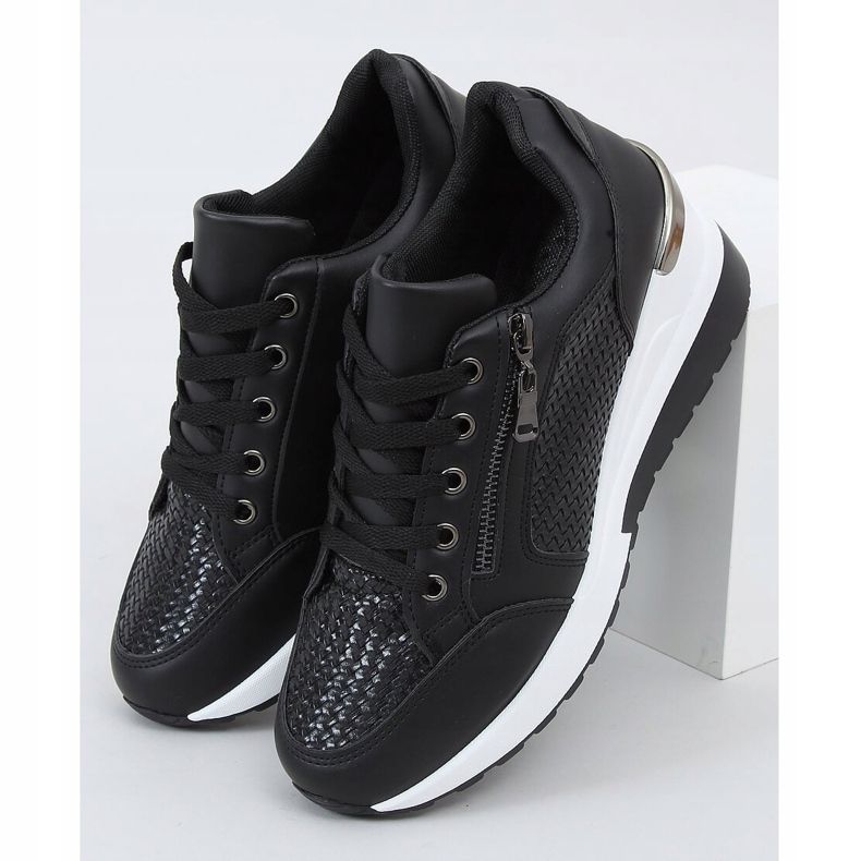 Musta MY-2716 Mustat urheilukengät piilotetulla kiilakorolla 1