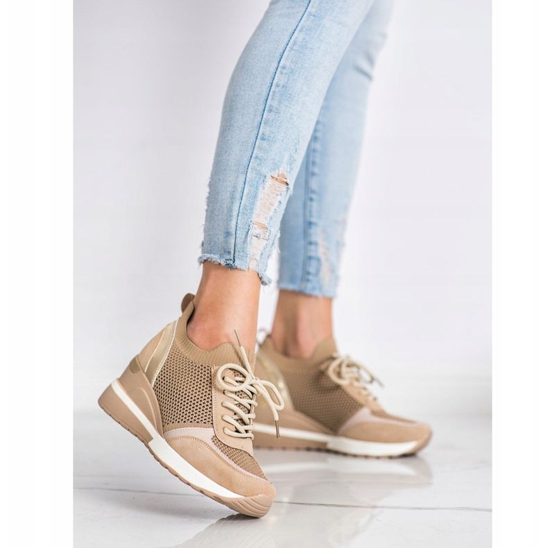 VINCEZA avoimet lenkkarit beige 1