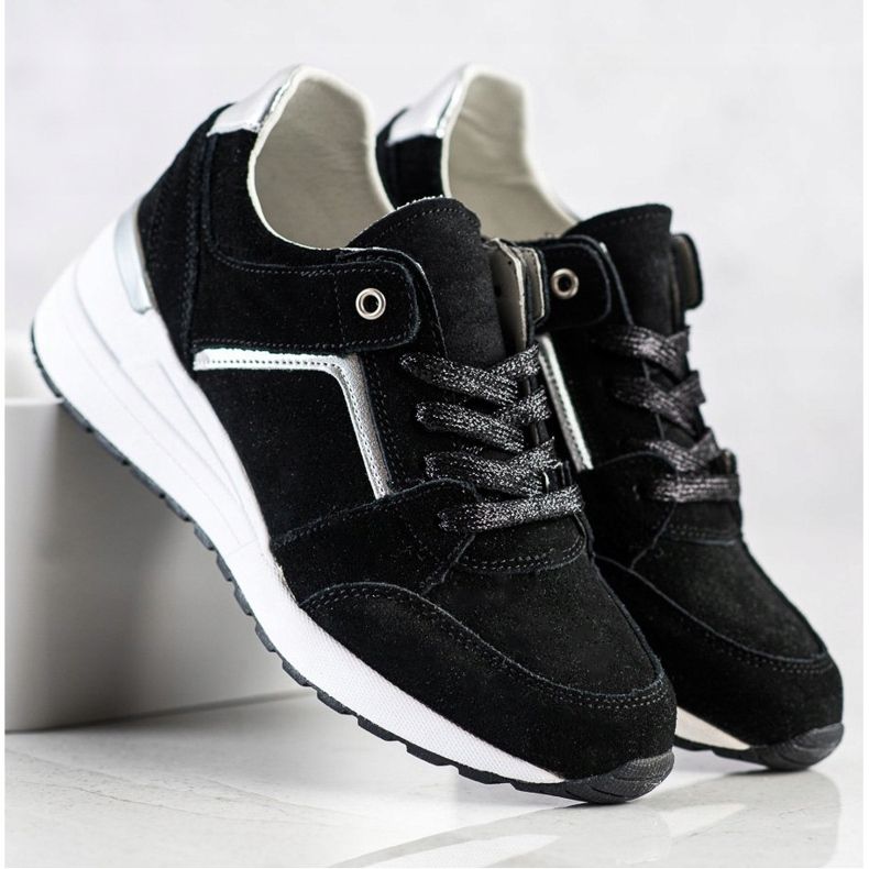 Filippo Mustat nahkaiset urheilukengät 1