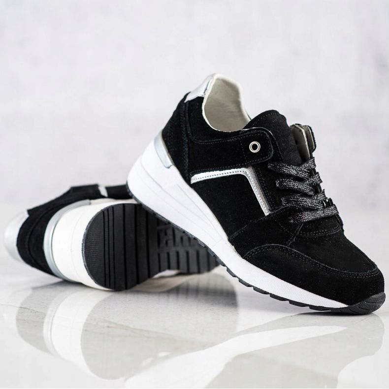 Filippo Mustat nahkaiset urheilukengät 2