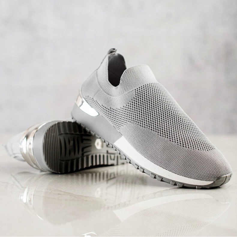 SHELOVET Tekstiiliset avoimet lenkkarit harmaa 1