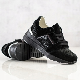 Evento Snake Print nahkakengät musta 1