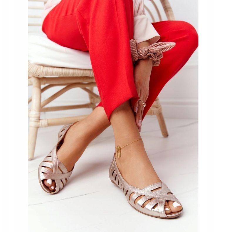 Nahka Maciejka Golden Ballerinas 04506-25 kultainen 1