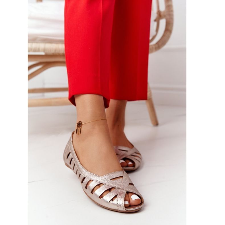 Nahka Maciejka Golden Ballerinas 04506-25 kultainen 2