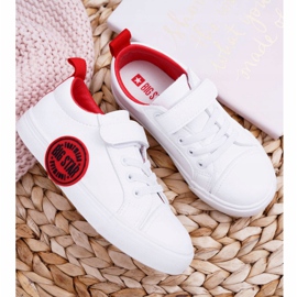 Big Star Lasten lenkkarit Lasten iso tähti tarranauhalla valkoinen FF374088 punainen 2