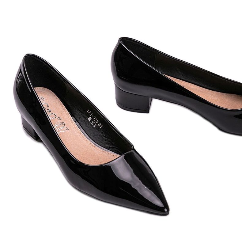 Anabel -lohkoon lakatut mustat pumput 2