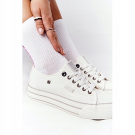 Naisten lenkkarit Big Star HH274052 Valkoisella alustalla valkoinen 1