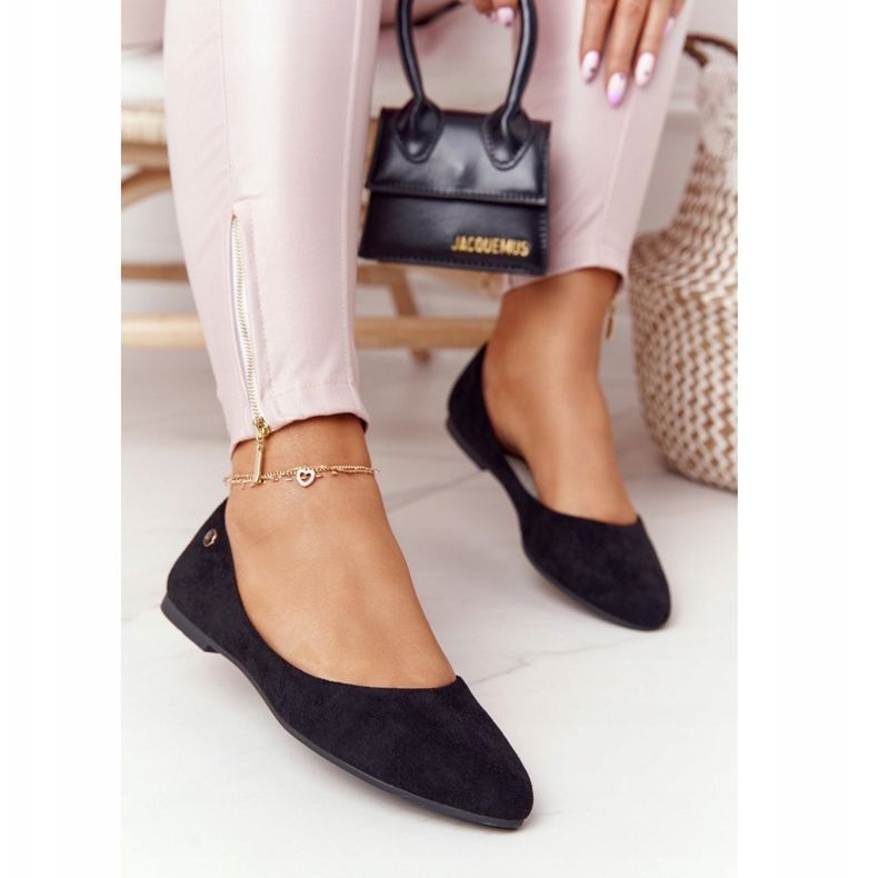 Mokkanahkaiset balerinat Sergio Leone BL622 musta 1