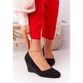 Mokkanahkapumput Wedge Sergio Leone PB767 musta 1