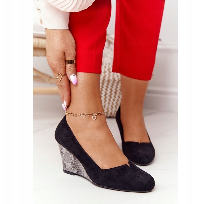 Pumput Wedge Sergio Leone PB767 Snake Black musta 2