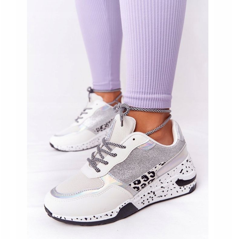 NEWS Naisten Wedge -lenkkarit Valkoinen ja Brocade Avery 1