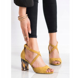 Muodikkaat Sergio Leonen sandaalit keltainen 1