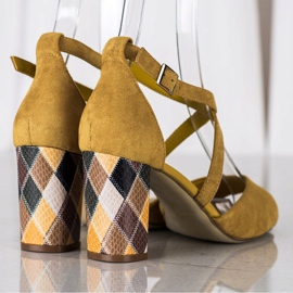 Muodikkaat Sergio Leonen sandaalit keltainen 2