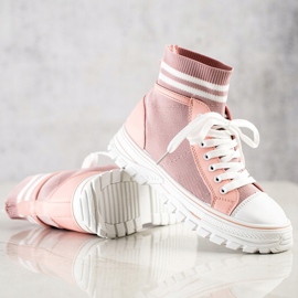 SHELOVET Muodikkaat Slip-On lenkkarit vaaleanpunainen 2