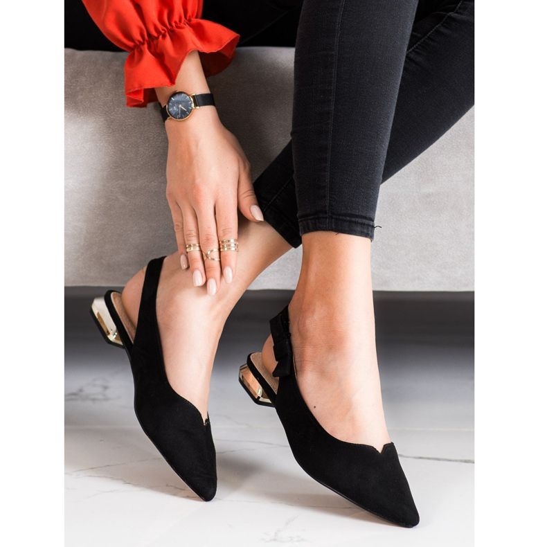 Filippo Mustat sandaalit avokorolla 1