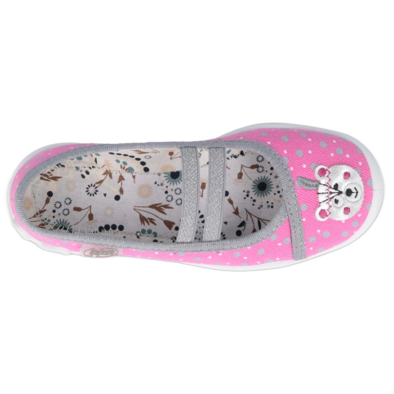 Ballerinat Befado lasten kengät 116X284 vaaleanpunainen hopea harmaa 2