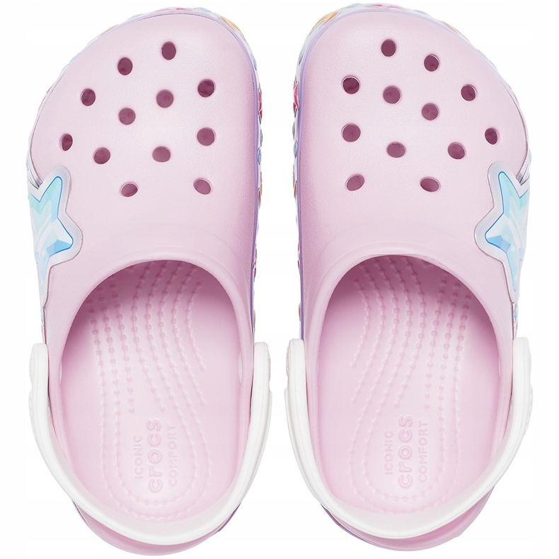 Crocs Fl Star Band Clog vaaleanpunainen 207075 6GD 1