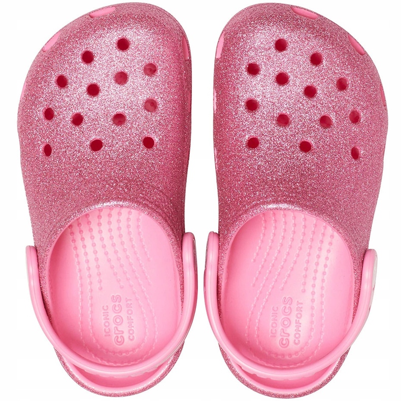 Crocs Kids Classic Glitter Clog Vaaleanpunainen 205441 669 1