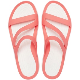 Crocs Naisten Tossut Swiftwater Coral-White 203998 6SL valkoinen monivärinen 1