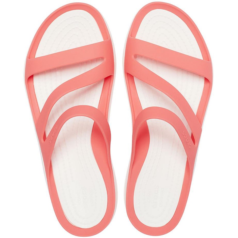 Crocs Naisten Tossut Swiftwater Coral-White 203998 6SL valkoinen monivärinen 1