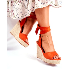 PS1 Naisten sandaalit On Wedge Tie Oranssi Belleza 2