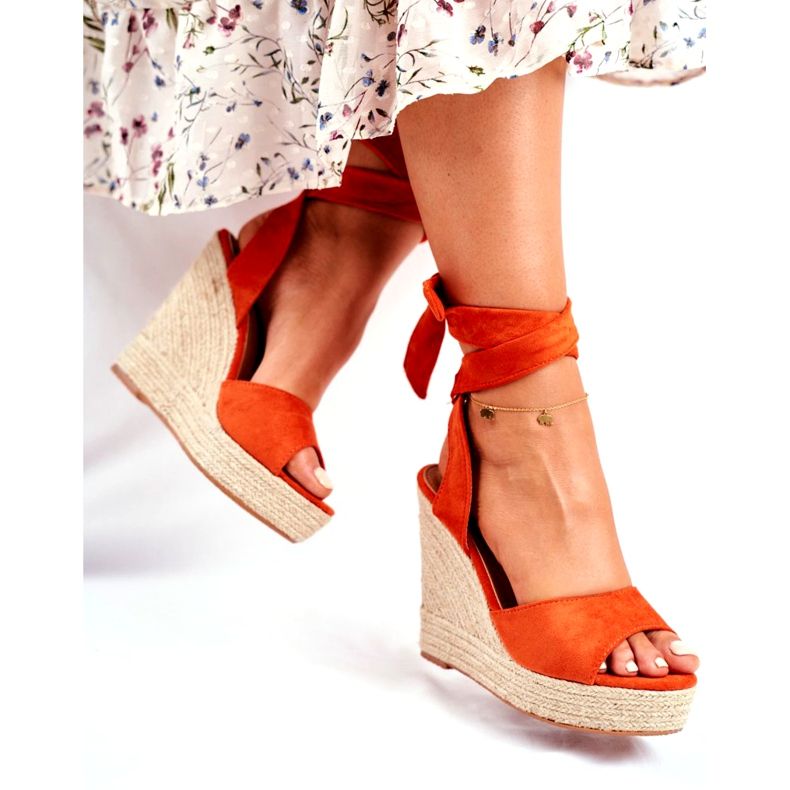 PS1 Naisten sandaalit On Wedge Tie Oranssi Belleza 2