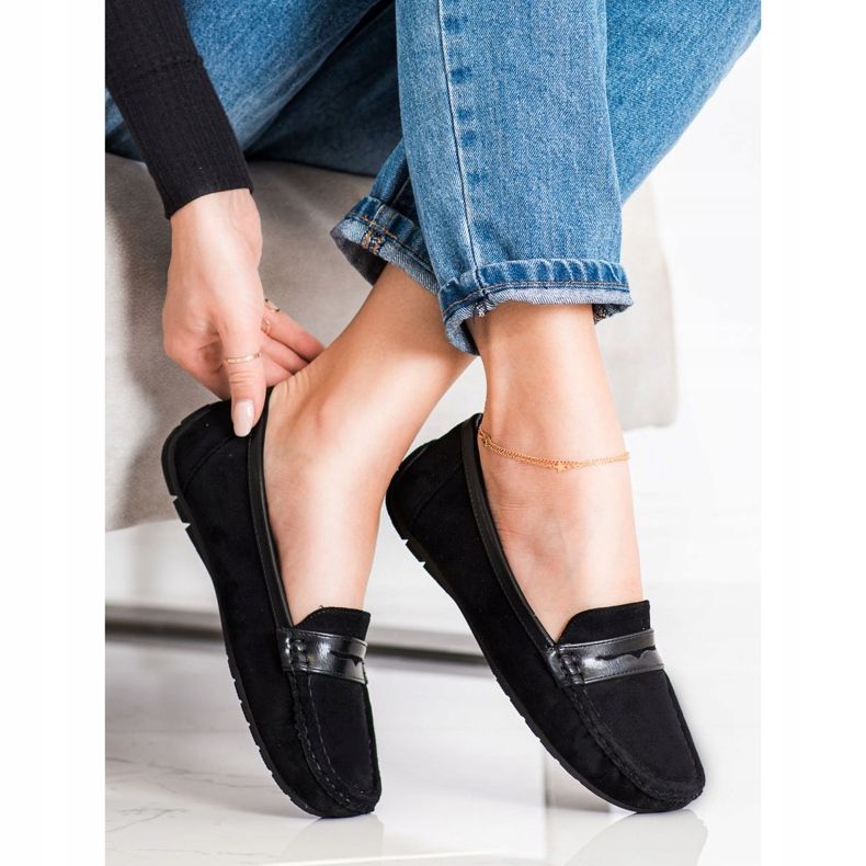 SHELOVET Mukavat mustat mokkasiinit 1