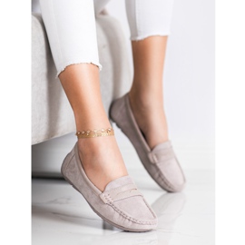 SHELOVET Mukavat harmaat mokkasiinit 1