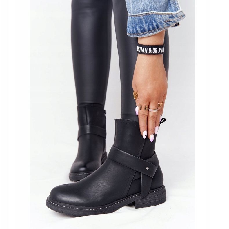 PJ1 Naisten mustat lämpimät saappaat Työntekijät Alivia 2