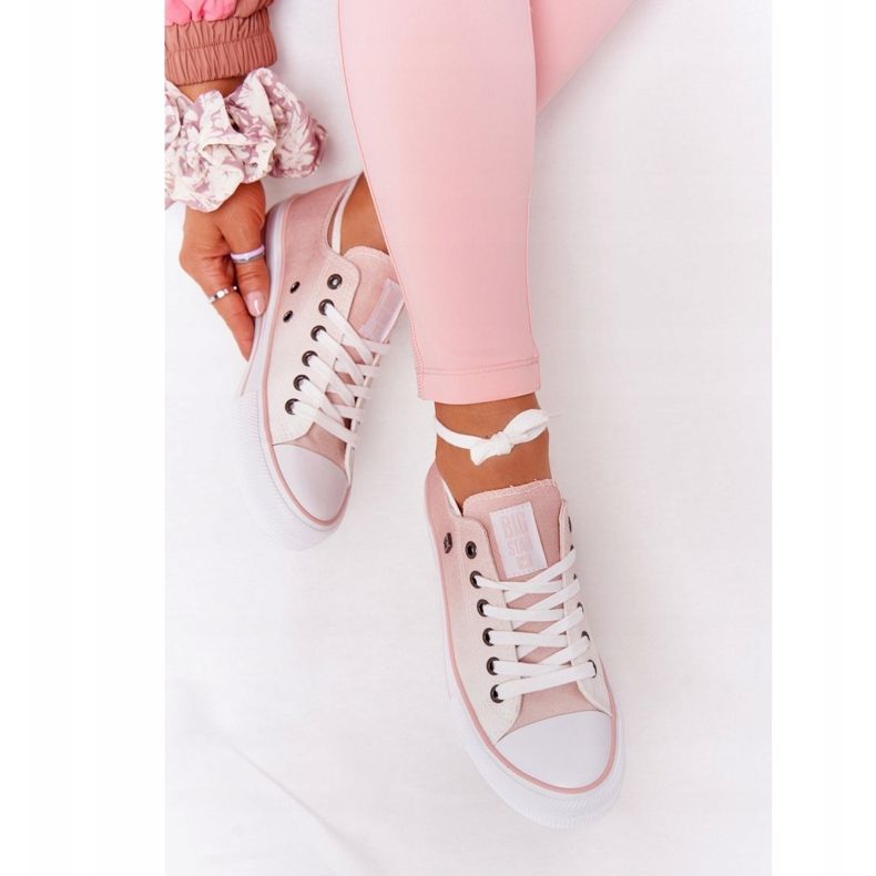 Naisten lenkkarit Big Star HH274127 Ombre Pink valkoinen vaaleanpunainen 2