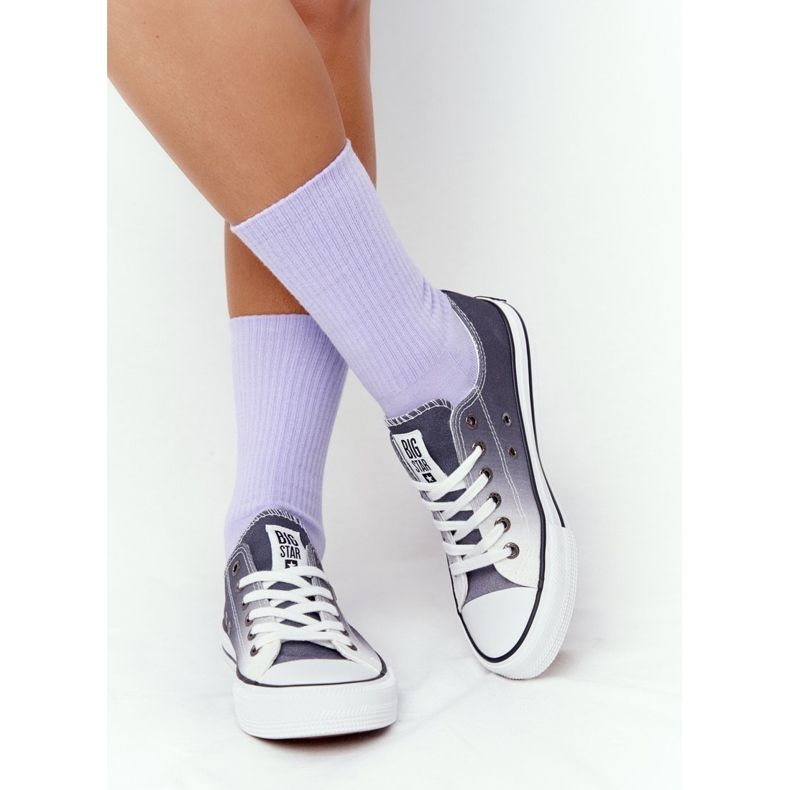 Naisten lenkkarit Big Star HH274128 Ombre Black valkoinen musta 2