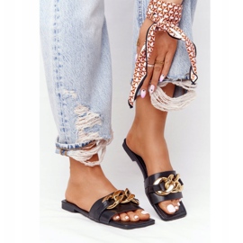 Nahkatossut ketjulla Musta ranskalainen suudelma 2