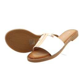 Filippo Muodikkaat naisten valkoiset ja kultaiset tossut valkoinen 2