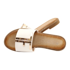 Filippo Muodikkaat naisten valkoiset ja kultaiset tossut valkoinen 4