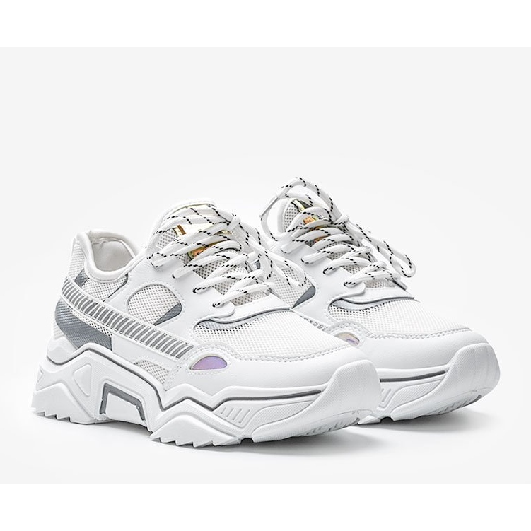 Valkoiset lenkkarit paksulla Leanna -pohjalla valkoinen 1