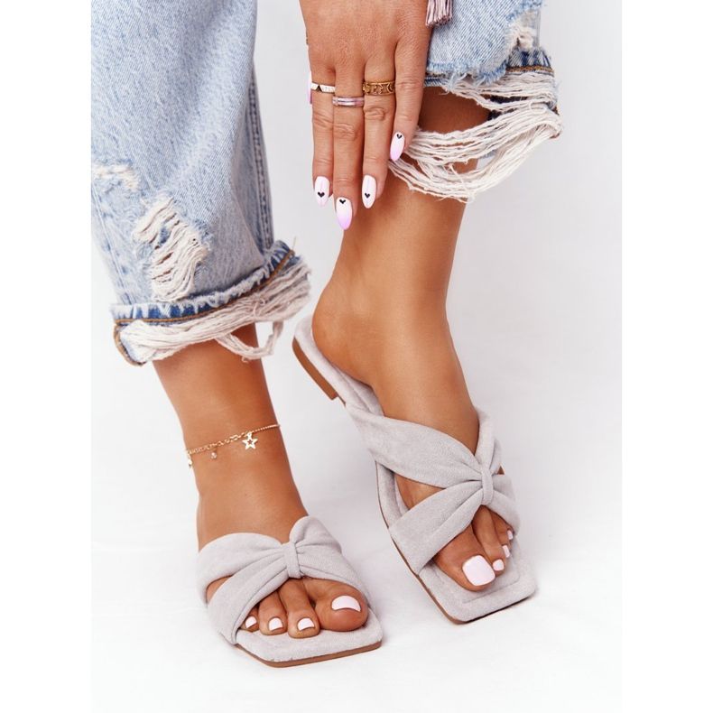 PS1 Naisten Velour -tossut Harmaa Vanilla Sky 1