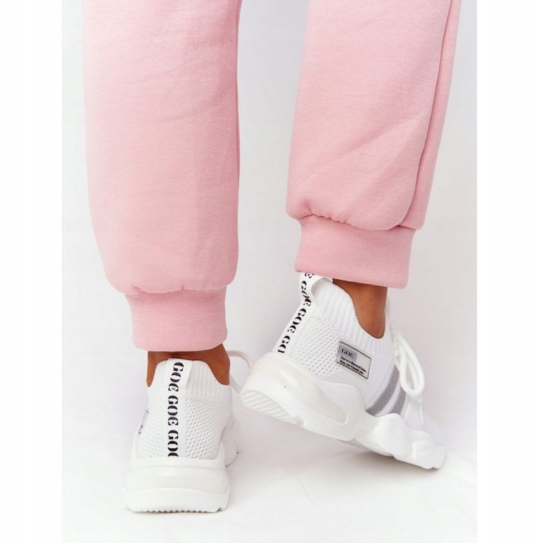 Naisten urheilusukat GOE HH2N4016 Valkoinen musta 2