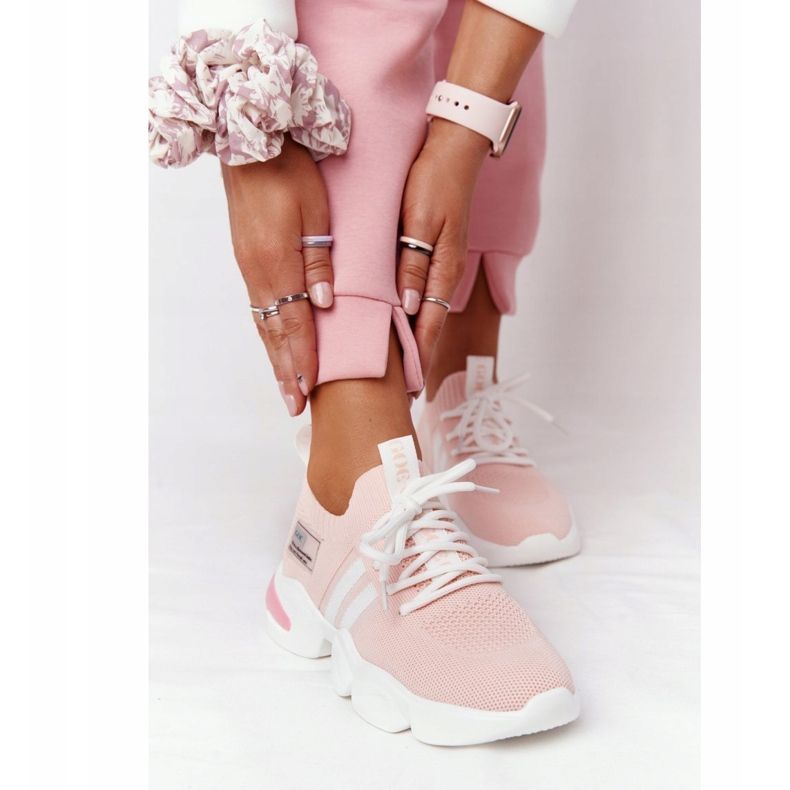 Naisten urheilusukat GOE HH2N4019 Pinkki valkoinen 2