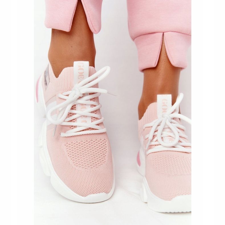 Naisten urheilusukat GOE HH2N4019 Pinkki valkoinen 1