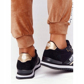 Naisten urheilukengät Memory Foam Big Star HH274272 Musta kultainen 1