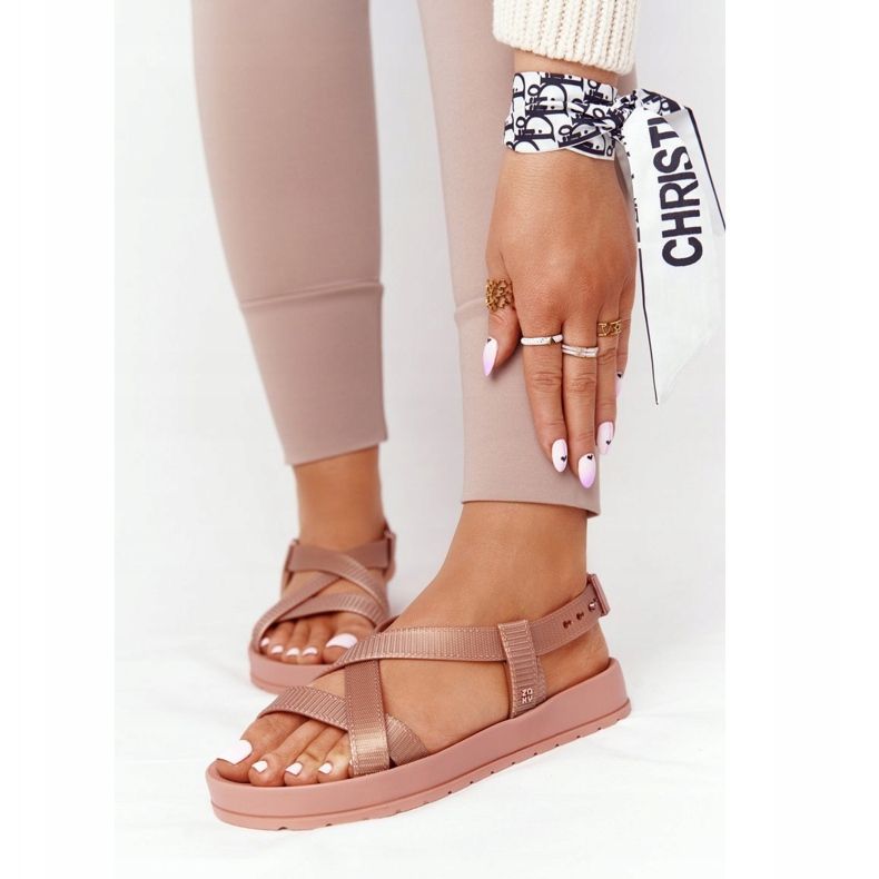 Tuoksuvat ympäristöystävälliset kumiset sandaalit ZAXY HH285167 Nude beige vaaleanpunainen 2