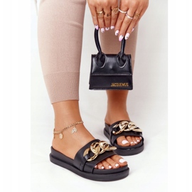 Mustat Vacation Platform -tossut ketjulla kultainen 1